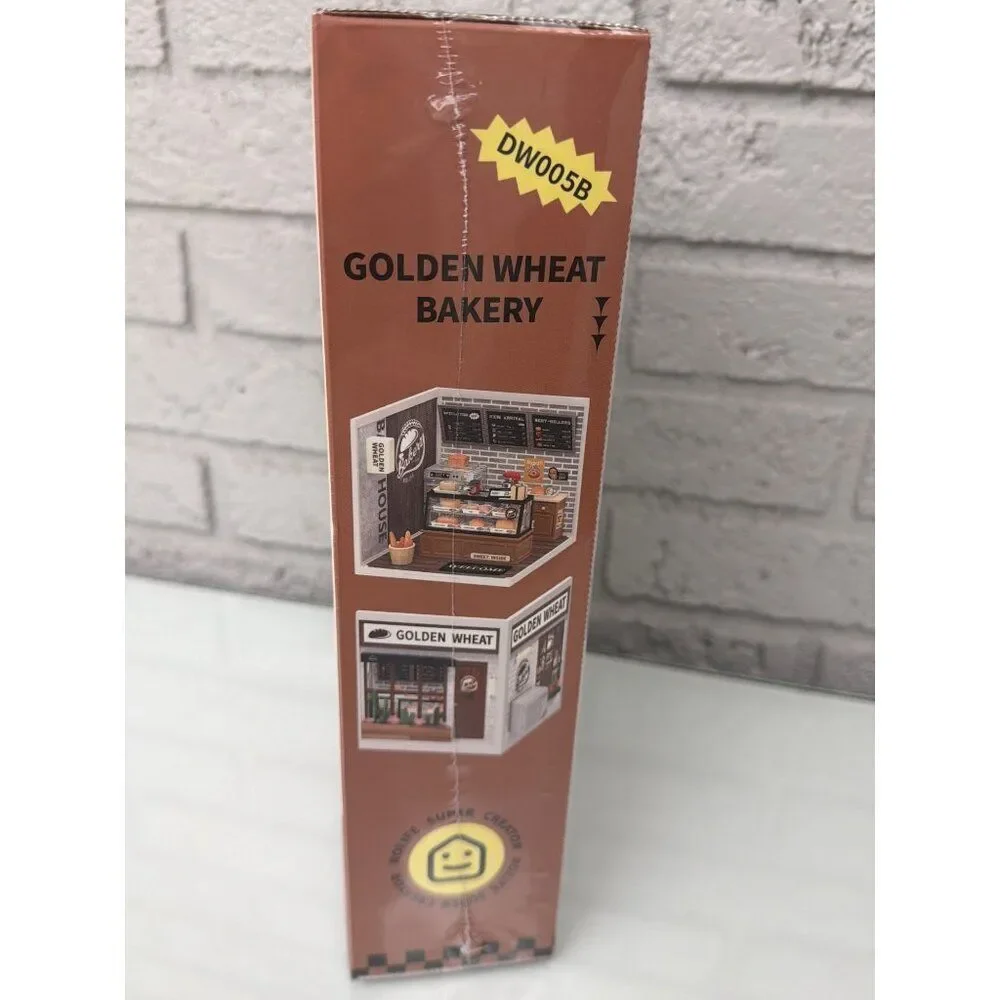 Rolife Super Store Golden Wheat Bakery DIY with LED Lights 110 PCS